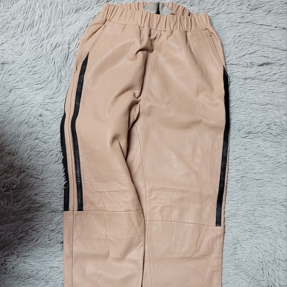 Ash Pink Leather Sweat Pants by Vandal - Picture 10 of 11
